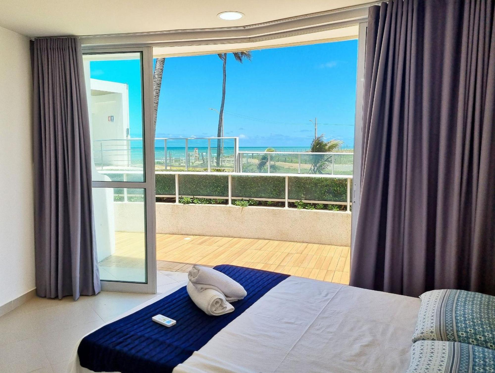 Appartement Areias do Mar Sunset - Apê Frente Mar Pet Friendly à Barra de São Miguel Extérieur photo